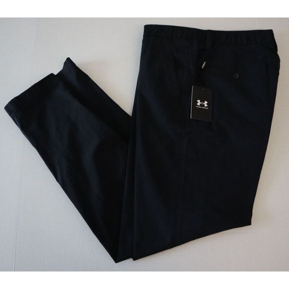 Under Armour 1370081 001 Men's Sz 36 x 32 Black Chino Tapered Leg Pants - Picture 4 of 13